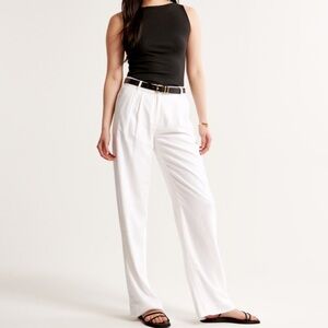 Abercrombie Sloane High Rise Linen Pant